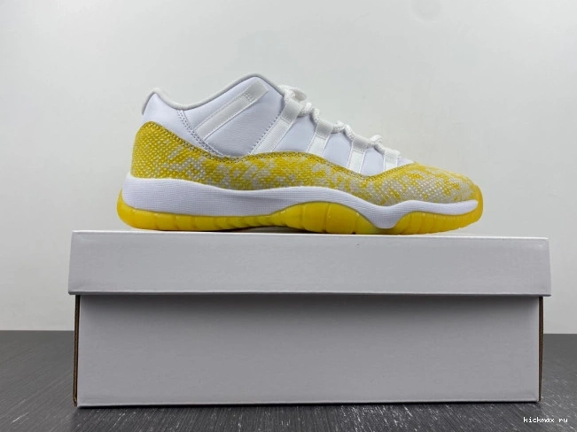 Rep MAX Yellow Low AH7860-107 Air Jordan 11 WMNS Snakeskin 0816